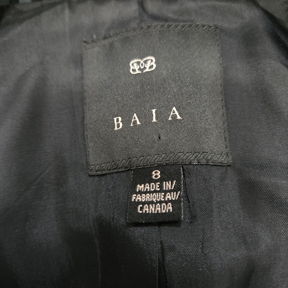 BAIA- Dark Teal Dress Jacket With Black Floral Print. Size 8 - Picture 8 of 13